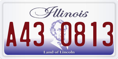 IL license plate A430813