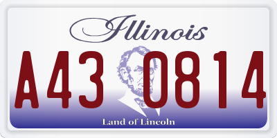 IL license plate A430814