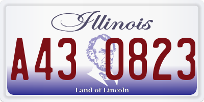 IL license plate A430823