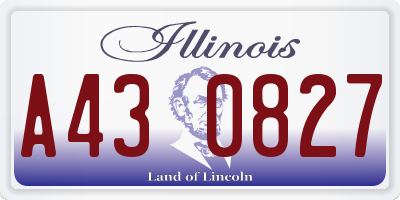 IL license plate A430827