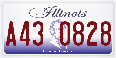 IL license plate A430828