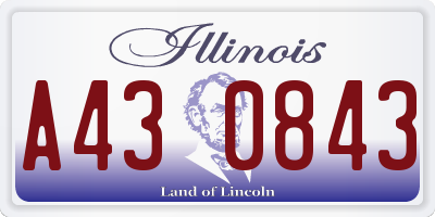 IL license plate A430843