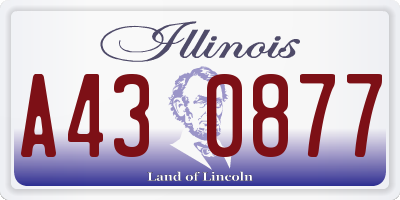 IL license plate A430877