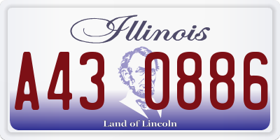 IL license plate A430886