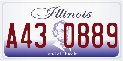 IL license plate A430889