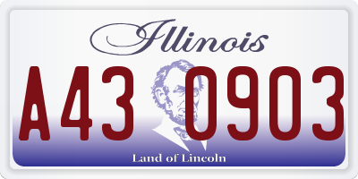 IL license plate A430903