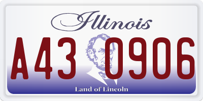 IL license plate A430906