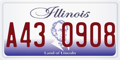 IL license plate A430908