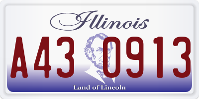 IL license plate A430913