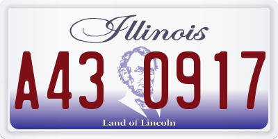 IL license plate A430917