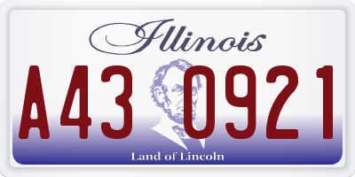 IL license plate A430921