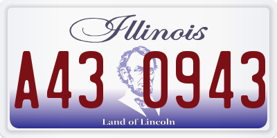 IL license plate A430943