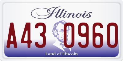 IL license plate A430960
