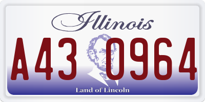 IL license plate A430964
