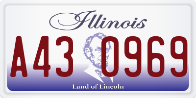 IL license plate A430969