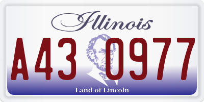 IL license plate A430977
