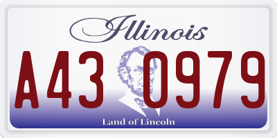 IL license plate A430979