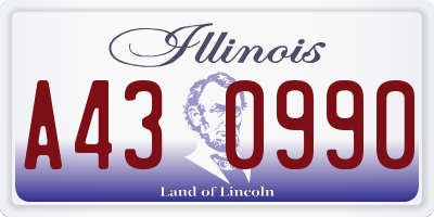 IL license plate A430990
