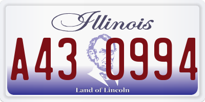 IL license plate A430994