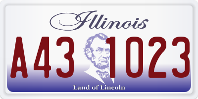 IL license plate A431023