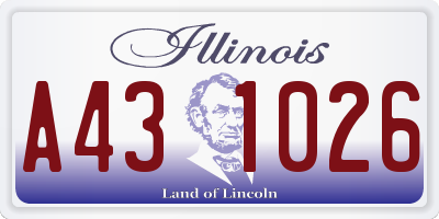 IL license plate A431026