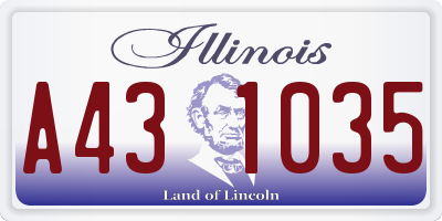 IL license plate A431035