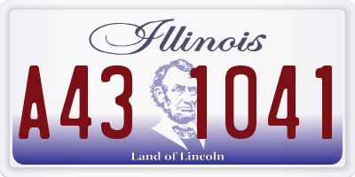 IL license plate A431041
