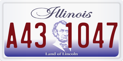 IL license plate A431047