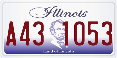 IL license plate A431053