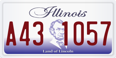 IL license plate A431057