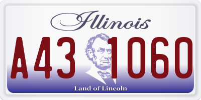 IL license plate A431060