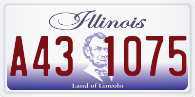 IL license plate A431075