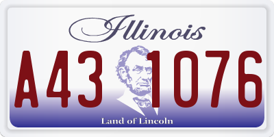 IL license plate A431076