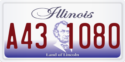IL license plate A431080
