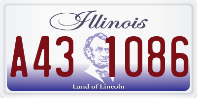 IL license plate A431086