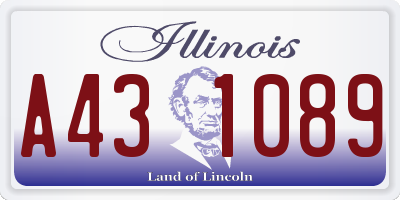 IL license plate A431089