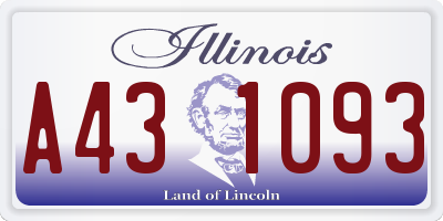 IL license plate A431093