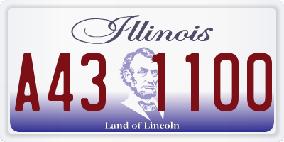 IL license plate A431100