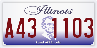 IL license plate A431103