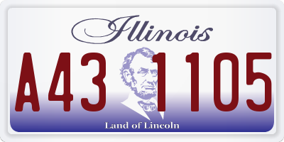 IL license plate A431105