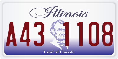 IL license plate A431108
