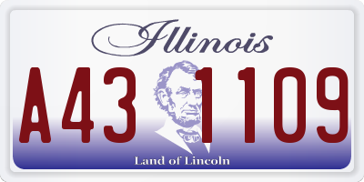 IL license plate A431109