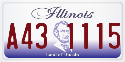 IL license plate A431115