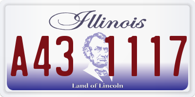 IL license plate A431117