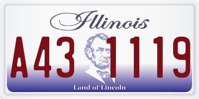 IL license plate A431119