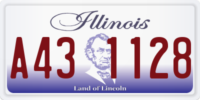 IL license plate A431128