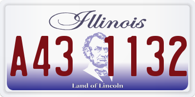 IL license plate A431132