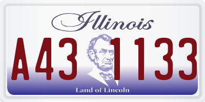 IL license plate A431133