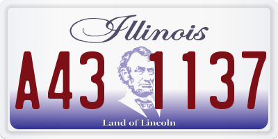IL license plate A431137