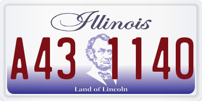 IL license plate A431140